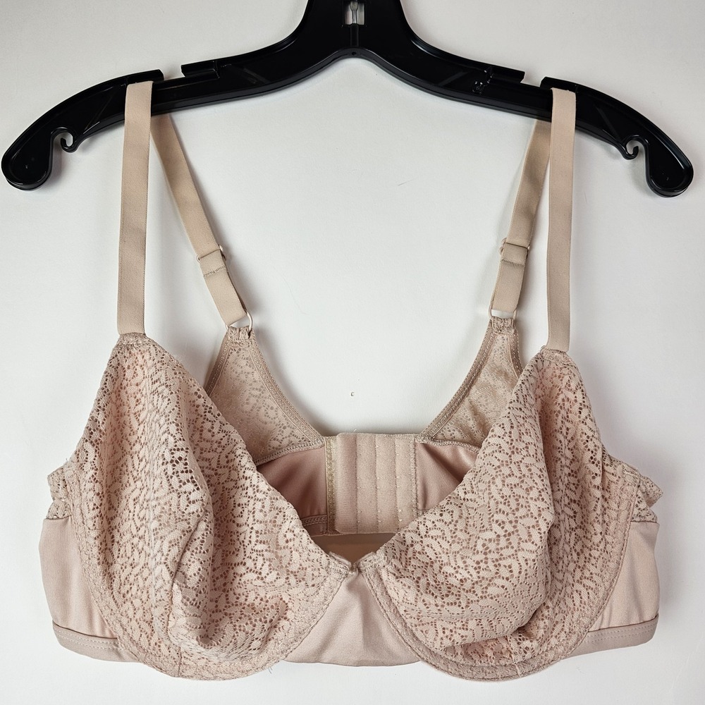 Anne Klein Wireless Bra Womens 38C Soft Pink Lightly Lined Comfort Everyday